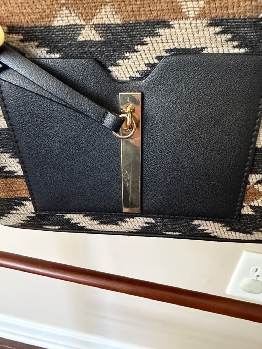Danielle Nicole Black and Brown Patterned Crossbody - Picture 3 of 4